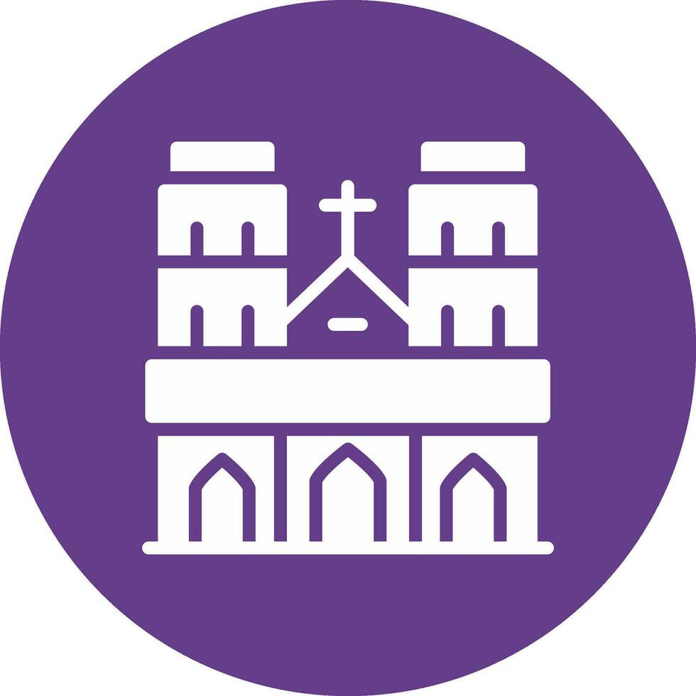 Notre Dame Creative Icon Design vector