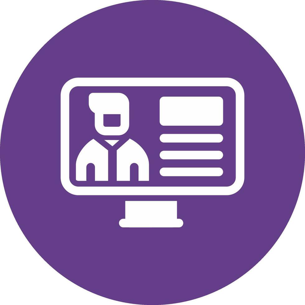 Online Lecture Creative Icon Design vector