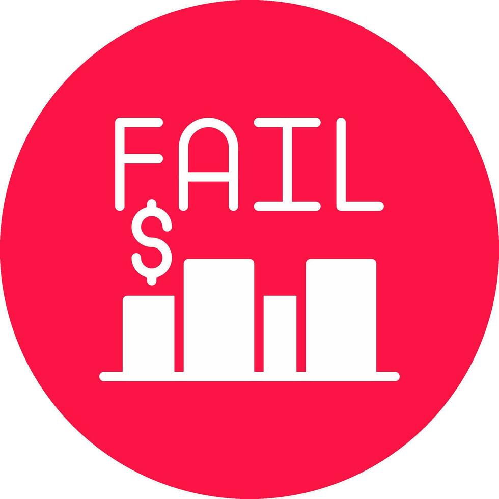 Business Fail Creative Icon Design vector