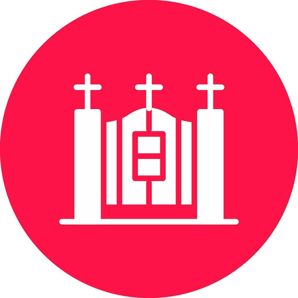 Cemetery Gate Creative Icon Design vector