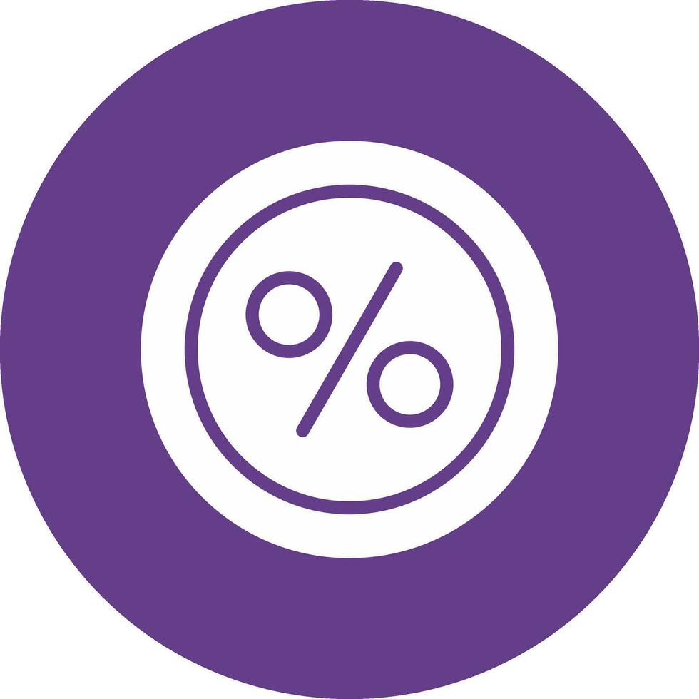 Percentage Creative Icon Design vector