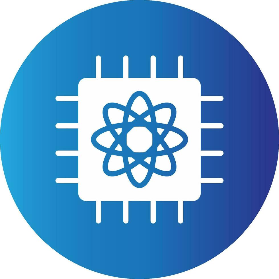 Quantum Computer Creative Icon Design vector