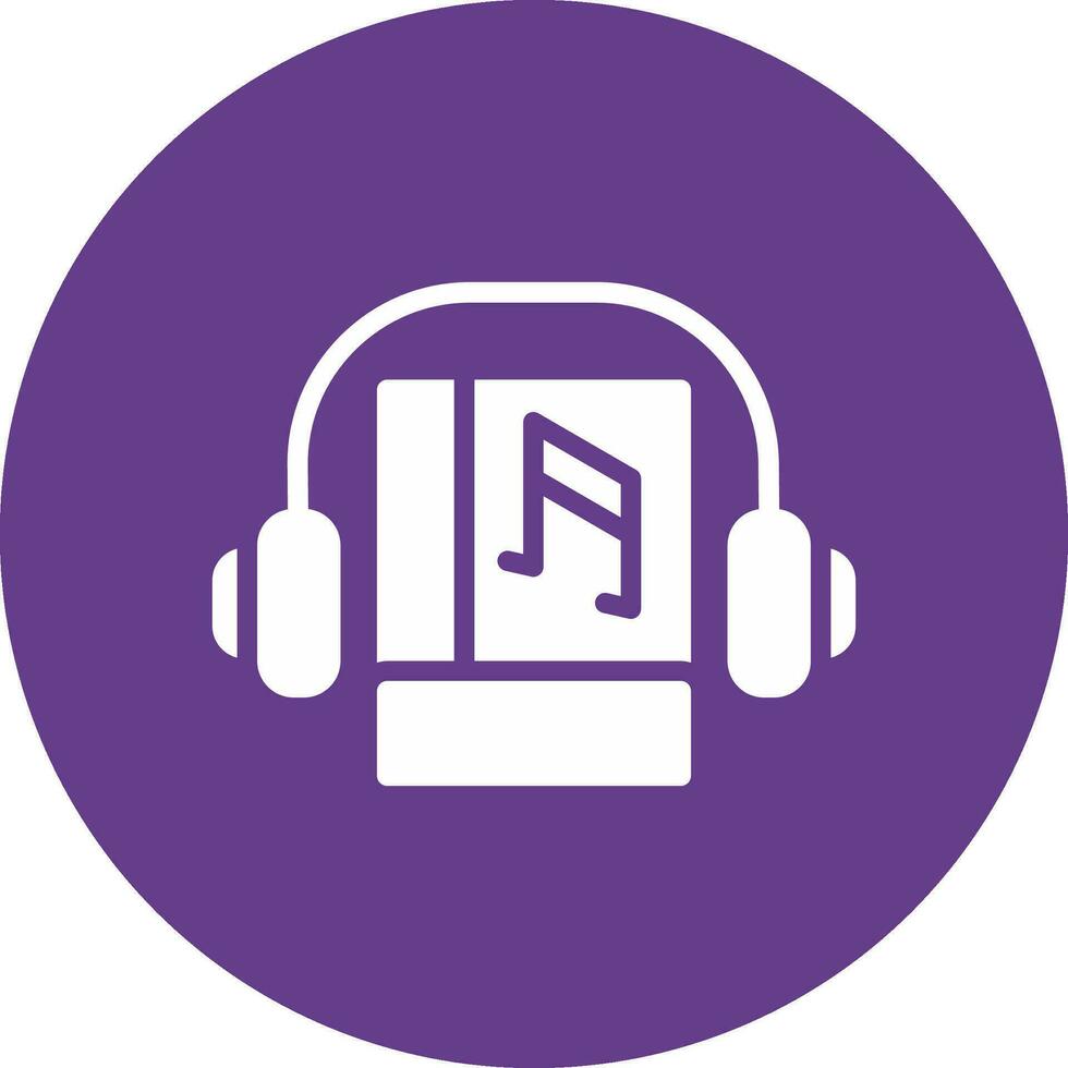 Audio Book Creative Icon Design vector