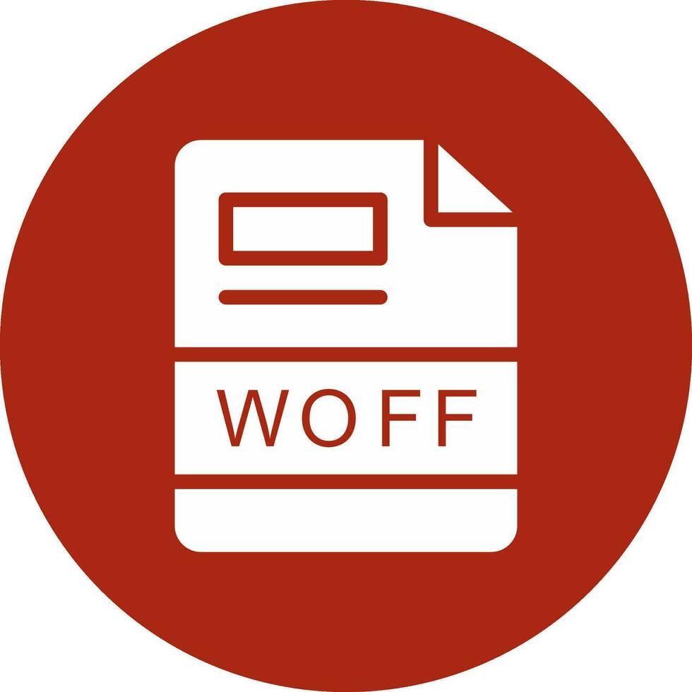 WOFF Creative Icon Design vector