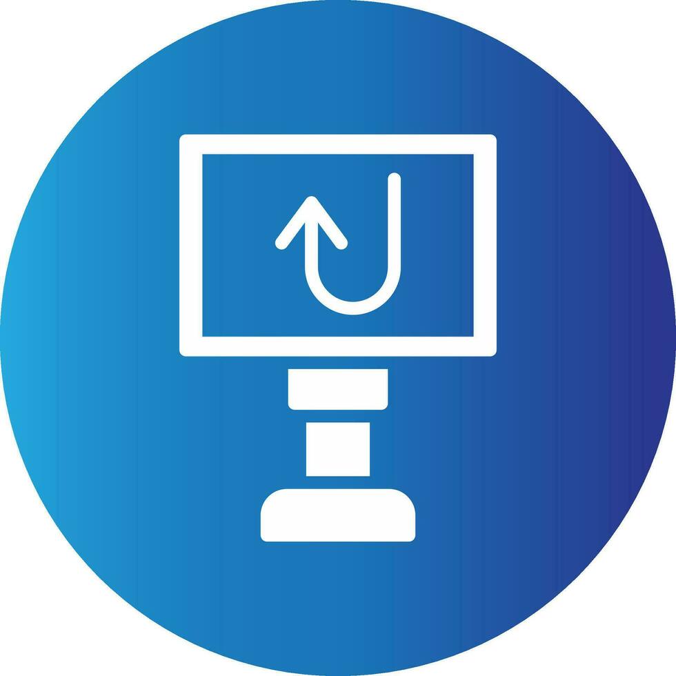 U Turn Creative Icon Design vector