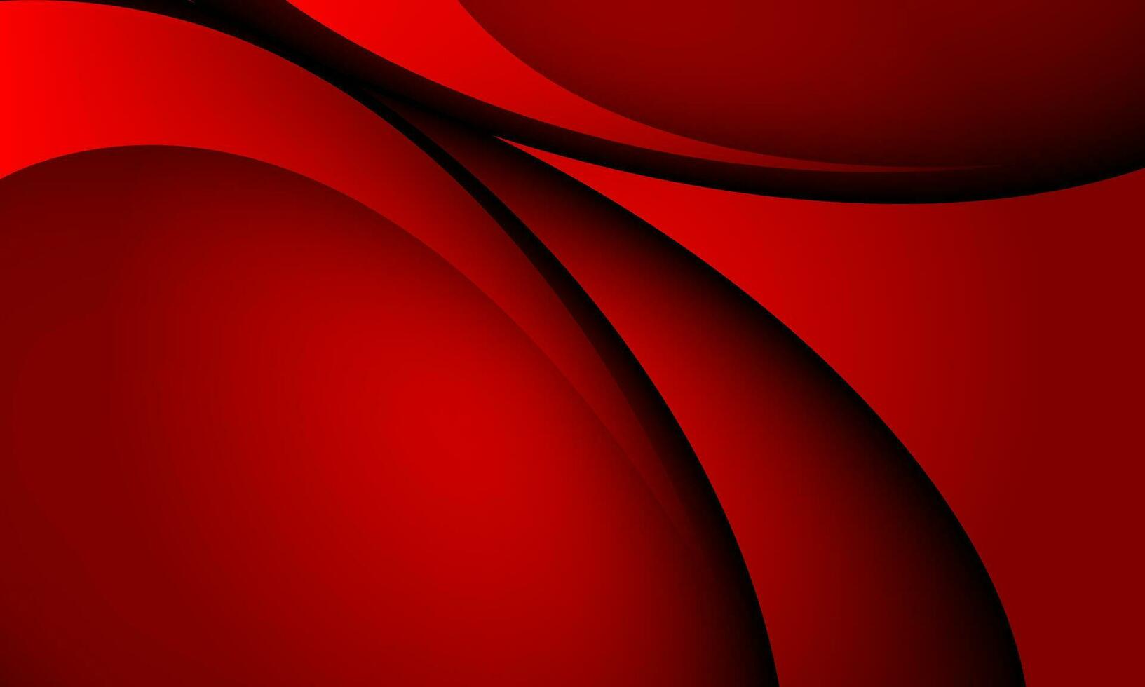 Abstract black shadow curve overlap on red geometric design modern luxury background vector