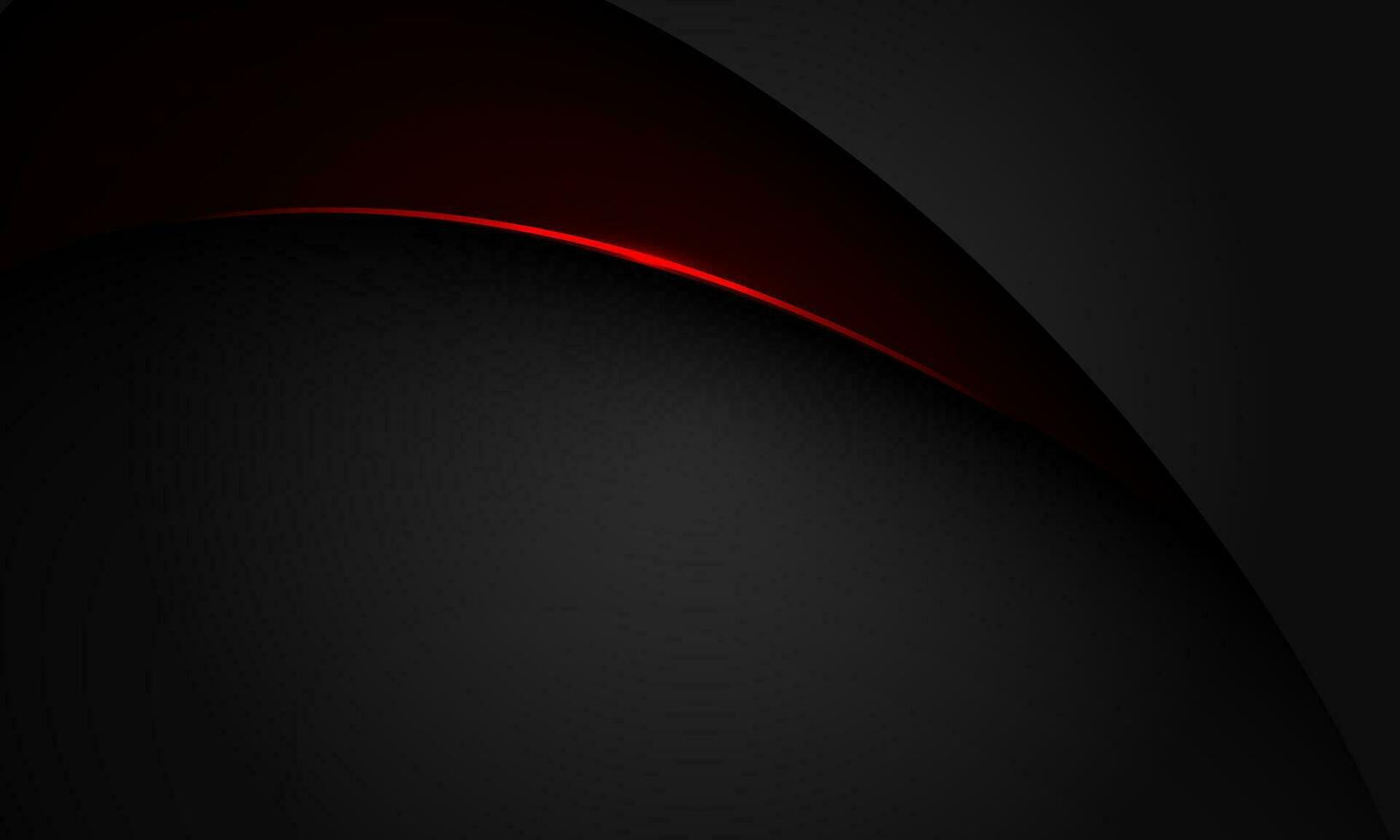 Abstract red black shadow curve overlap on dark grey geometric with blank space design modern luxury background vector