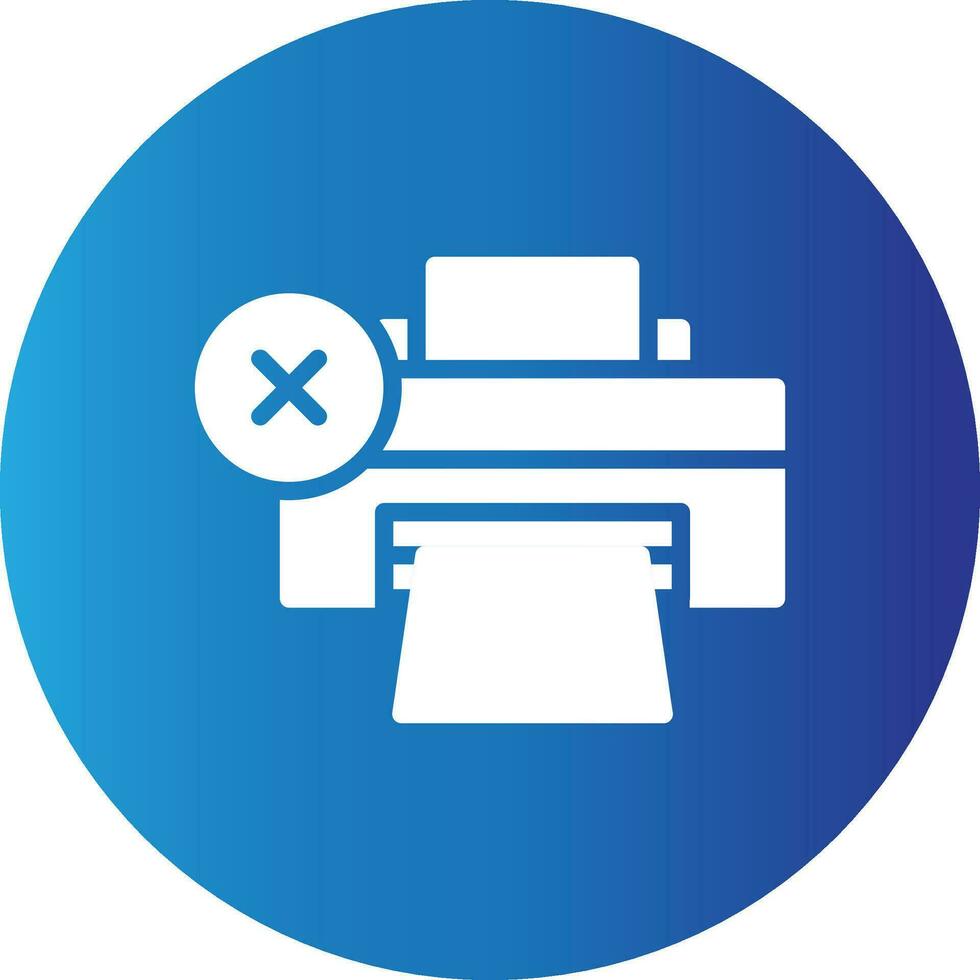 Printer Error Creative Icon Design vector