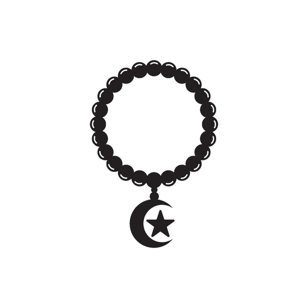 prayer beads icon vector illustration logo design