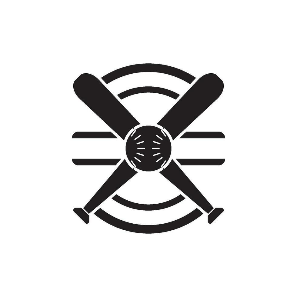 Baseball bat logo icon design vector illustration design template