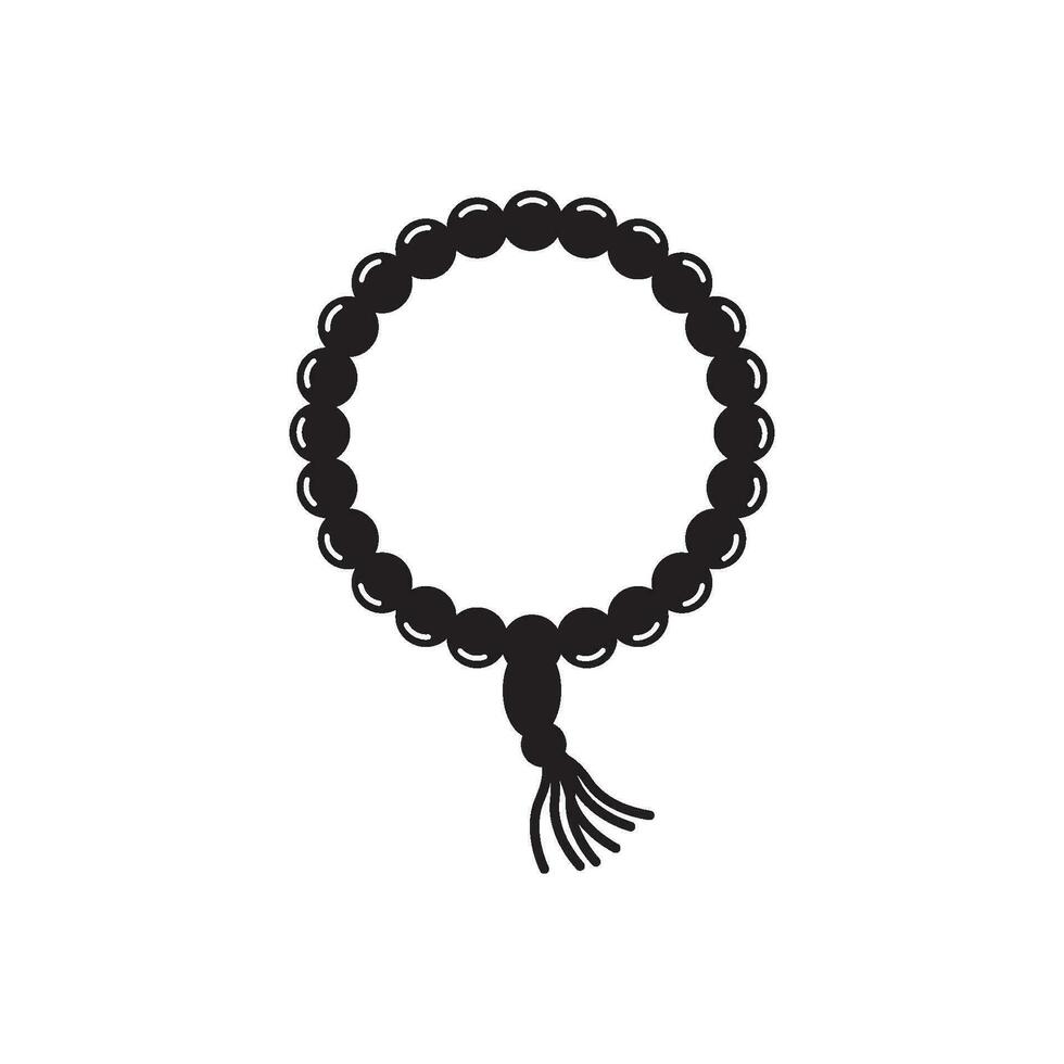 prayer beads icon vector illustration logo design