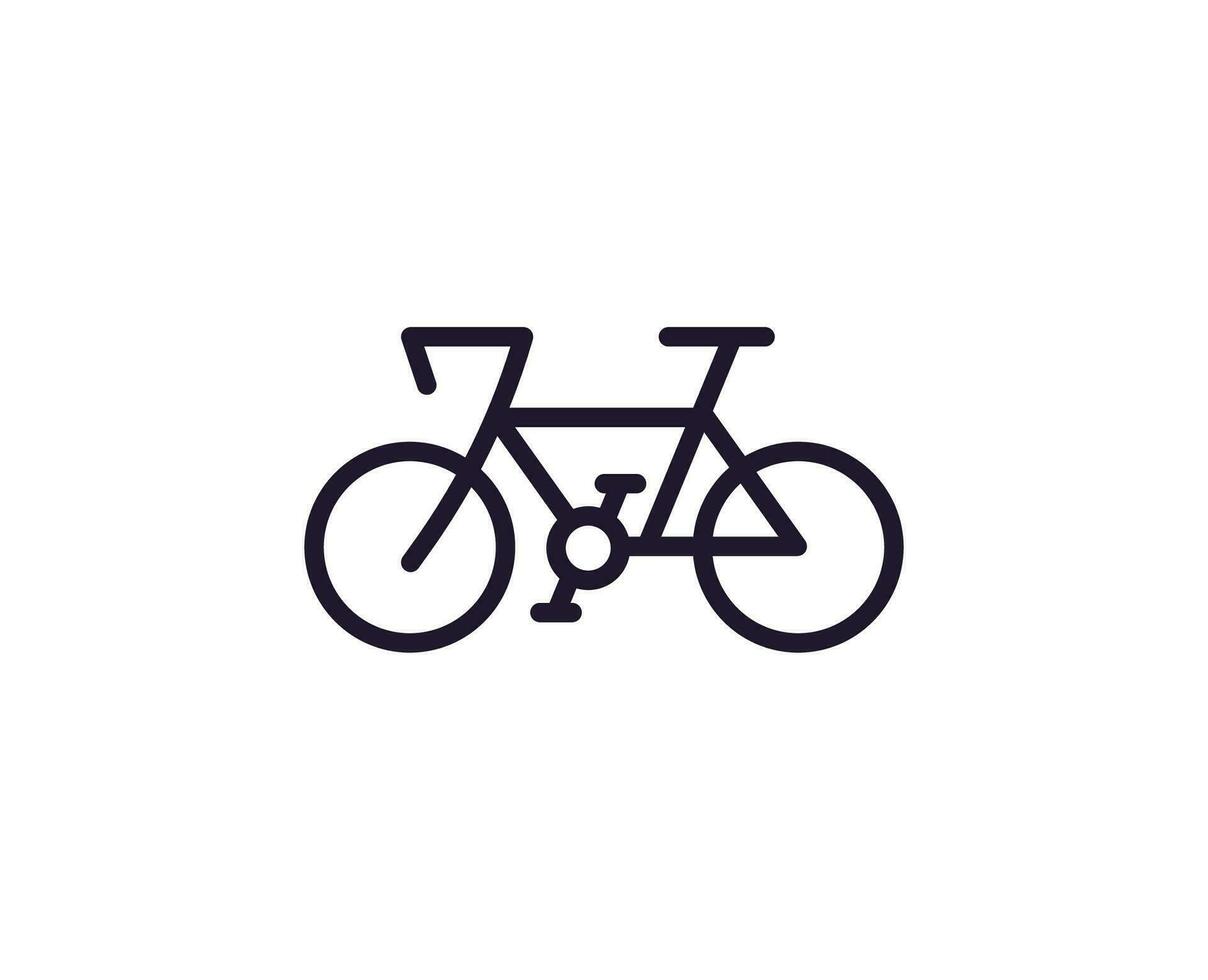 soltero línea icono de bicicleta en aislado blanco antecedentes. alto calidad editable carrera para móvil aplicaciones, web diseño, sitios web, en línea tiendas etc. vector