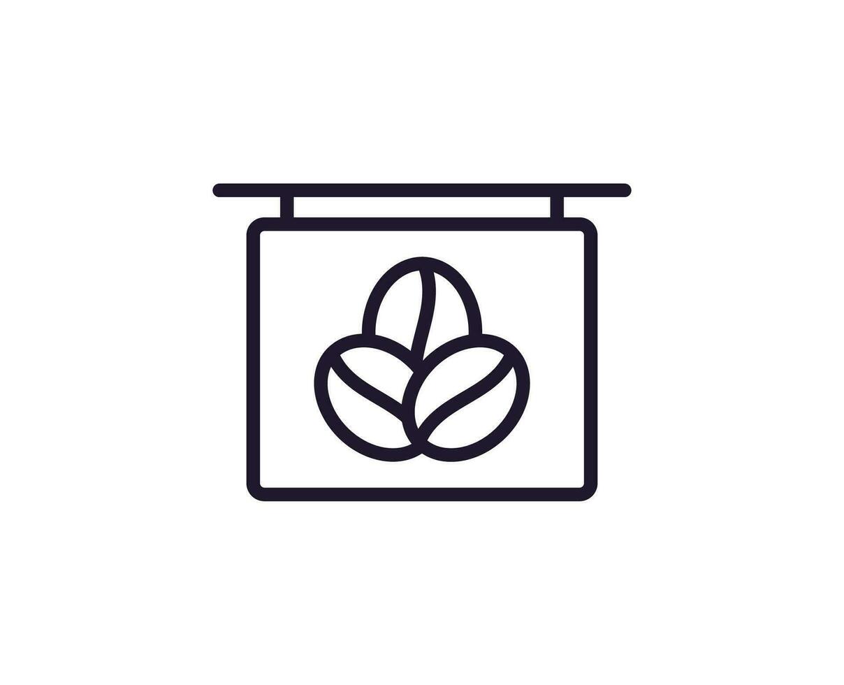 cocoa vector line icon. Premium quality logo for web sites, design, online shops, companies, books, advertisements. Black outline pictogram isolated on white background