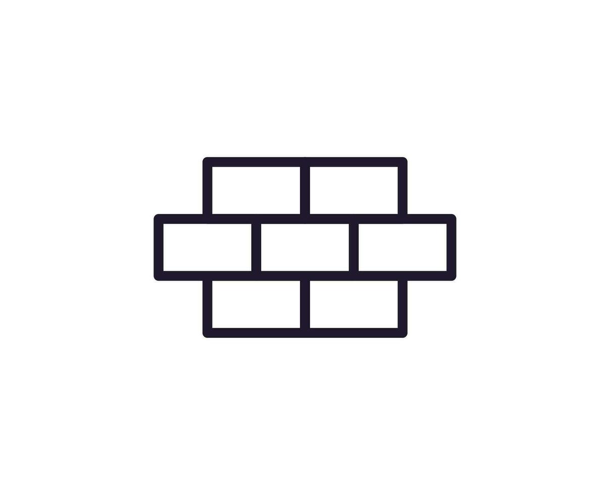 Single line icon of brick on isolated white background. High quality editable stroke for mobile apps, web design, websites, online shops etc. vector