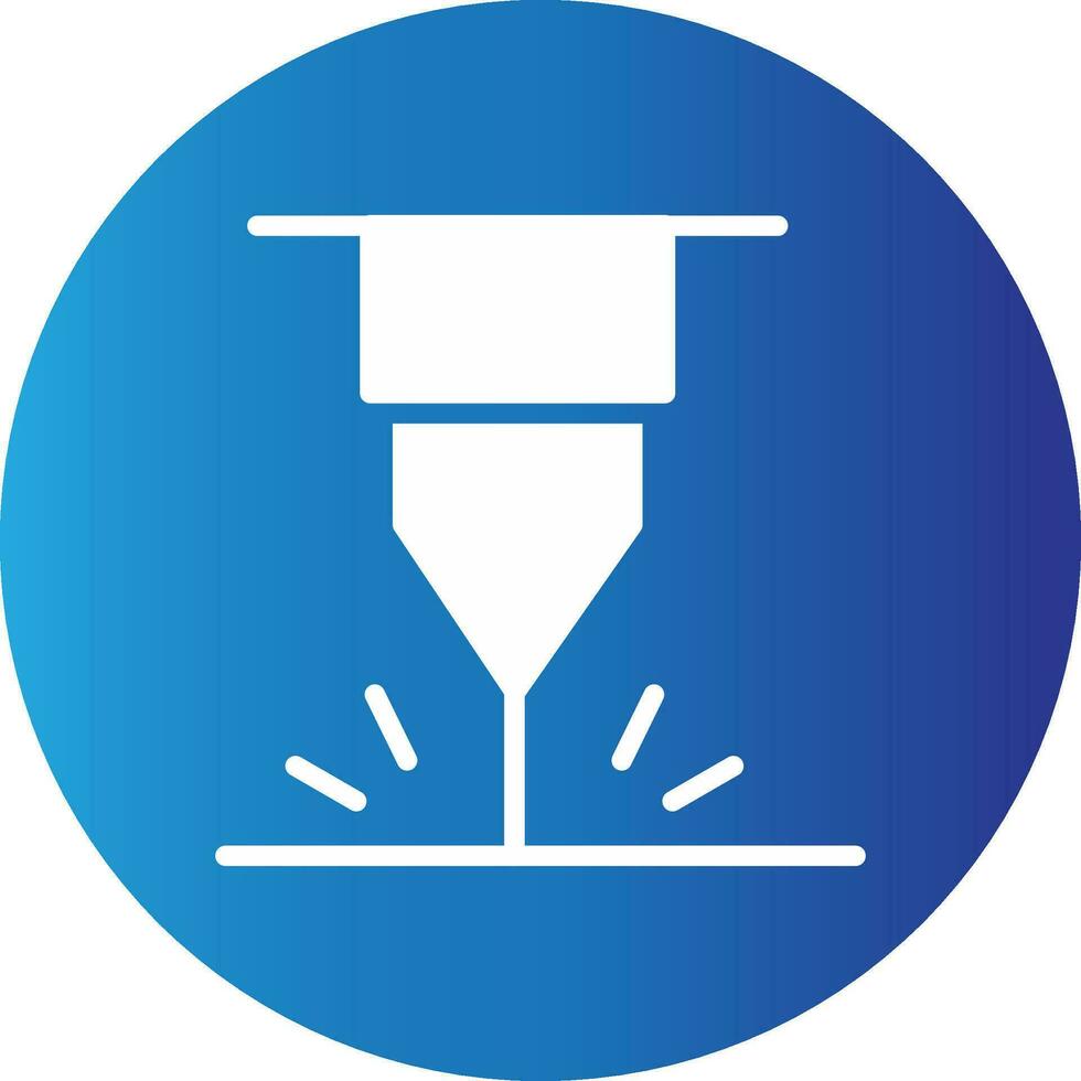 Water Cutting Machine Creative Icon Design vector