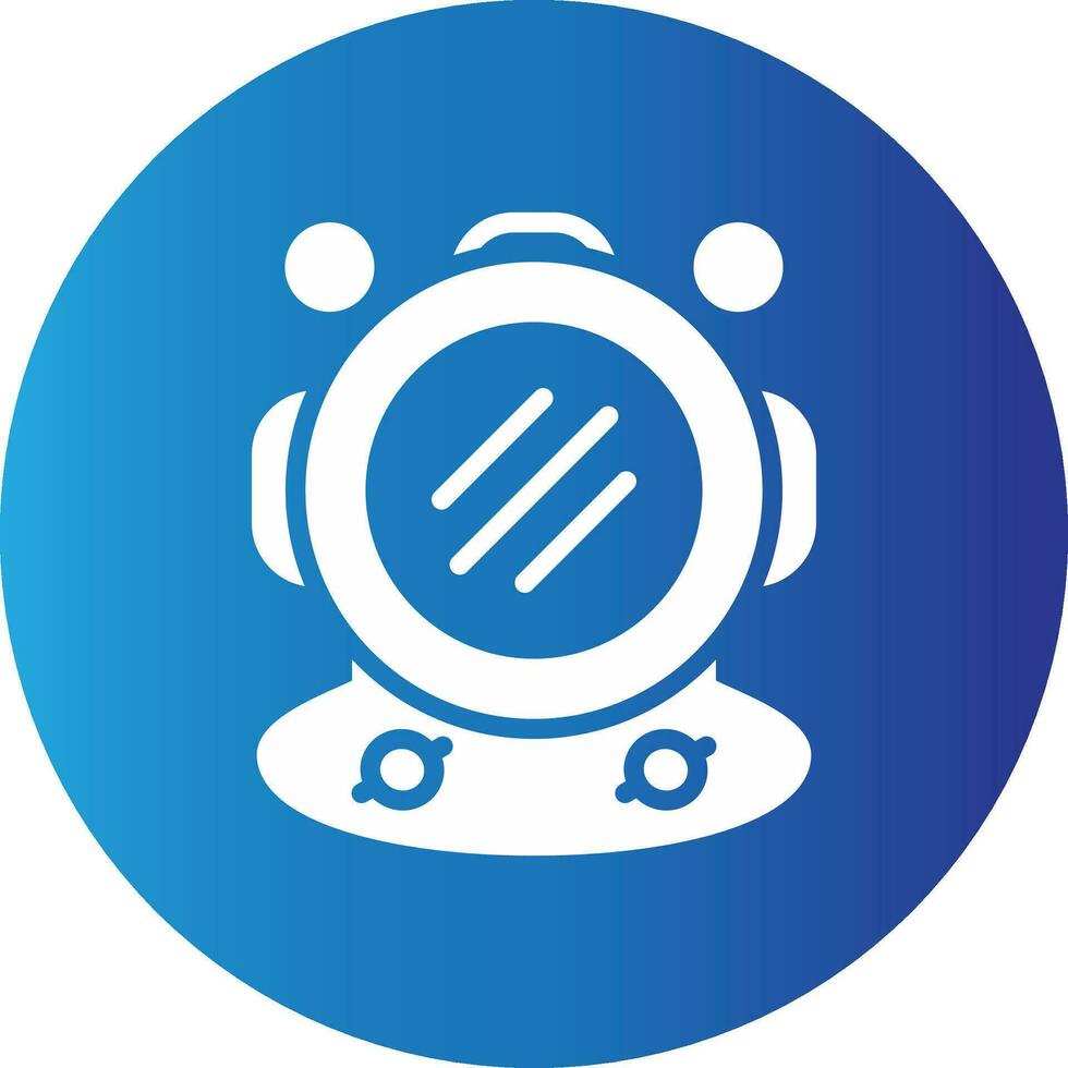 Diving Helmet Creative Icon Design vector
