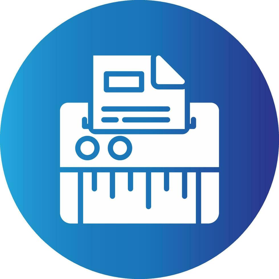 Paper Shredder Creative Icon Design vector