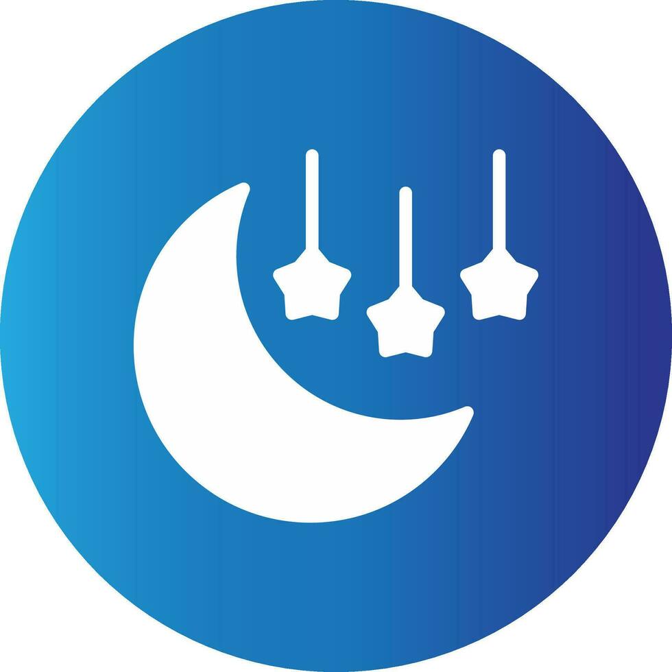 Moon And Stars Creative Icon Design vector