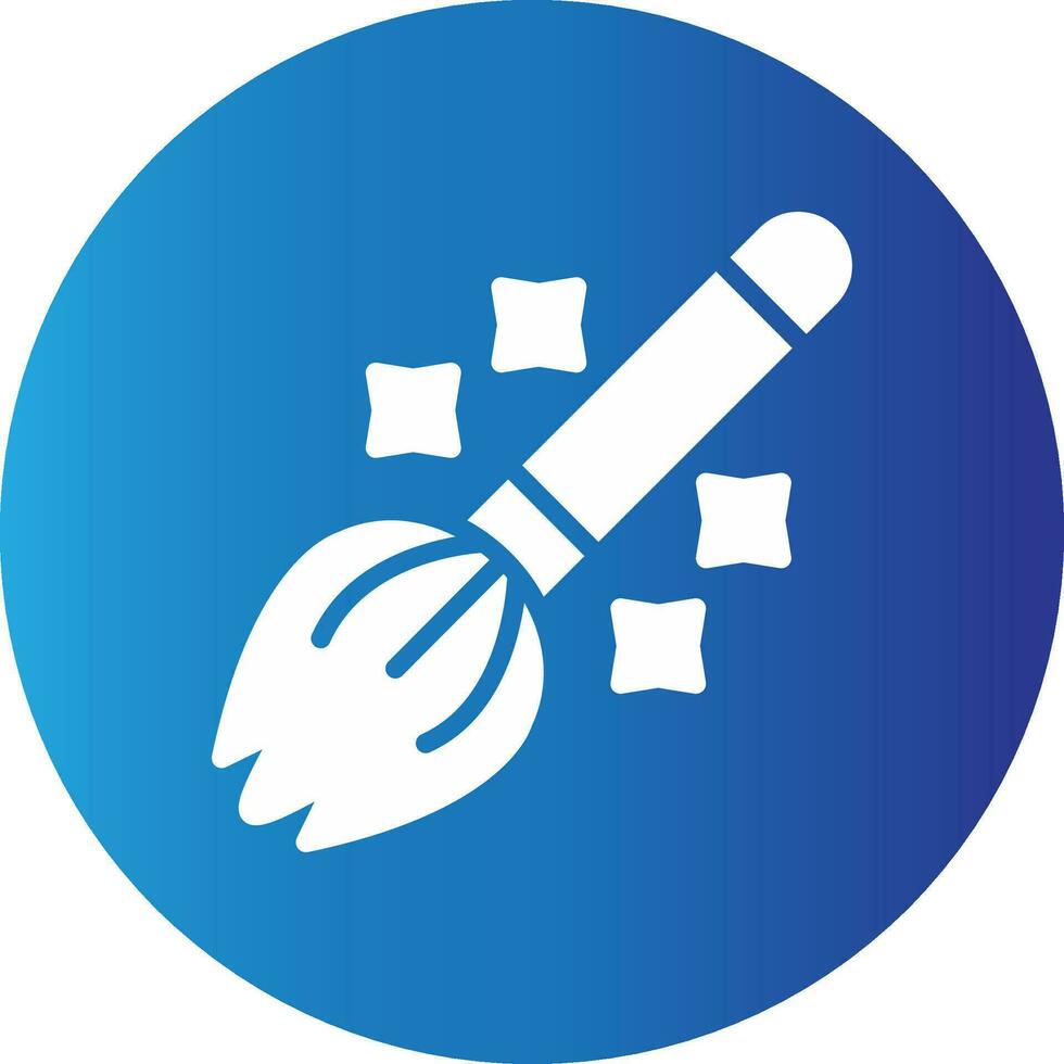 Magic Broom Creative Icon Design vector