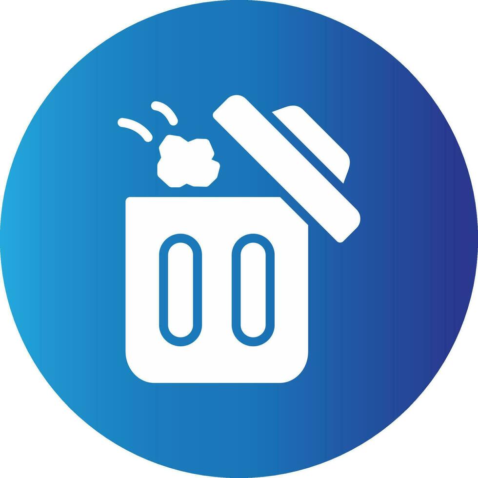 Throwing Trash Creative Icon Design vector