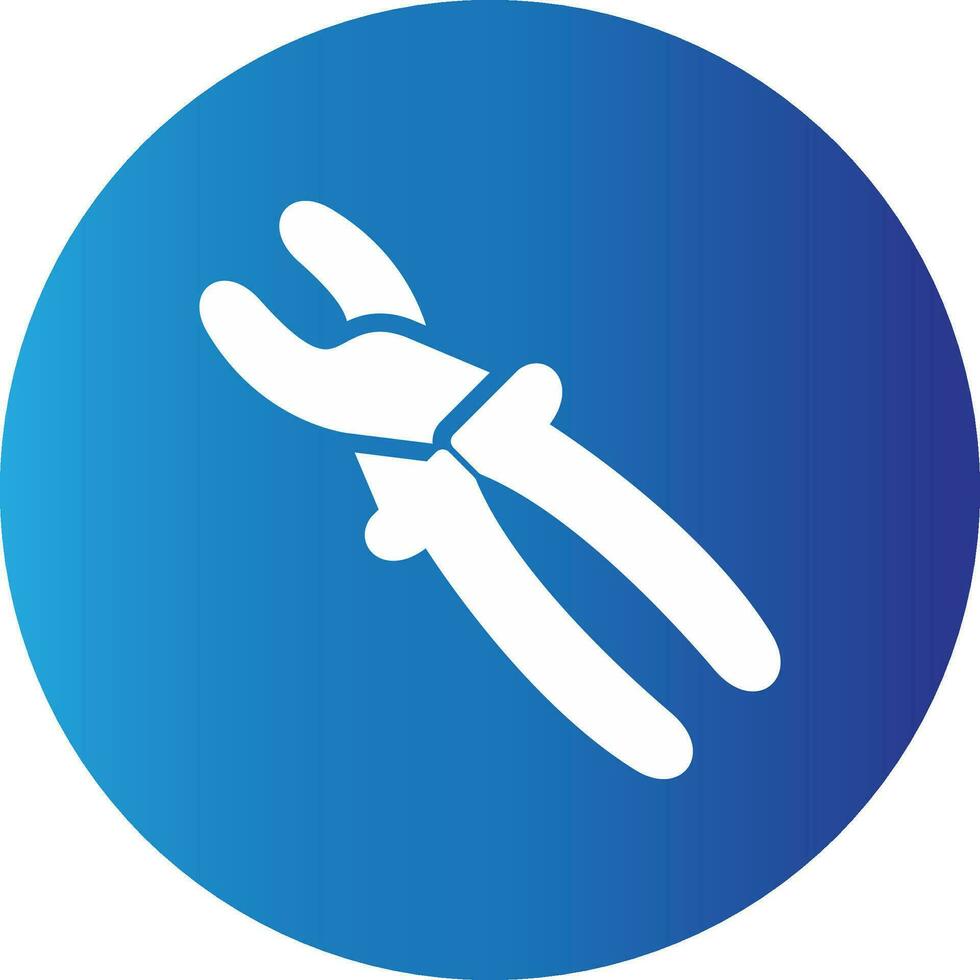 Needle Nose Pliers Creative Icon Design vector