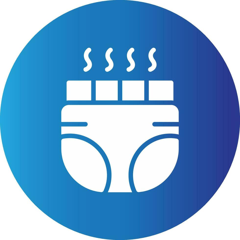 Baby Diaper Creative Icon Design vector