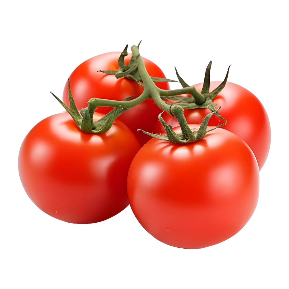 ai généré Frais tomates sur transparent Contexte - ai généré png