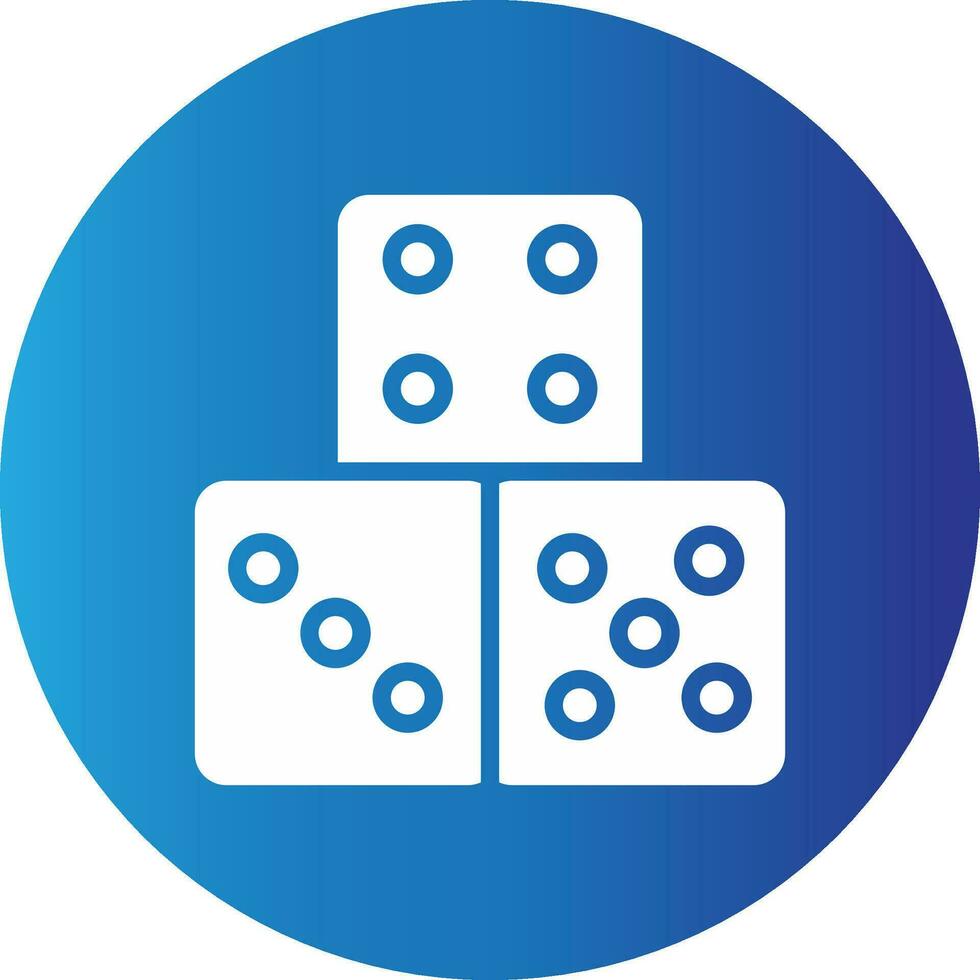 Domino Piece Creative Icon Design vector