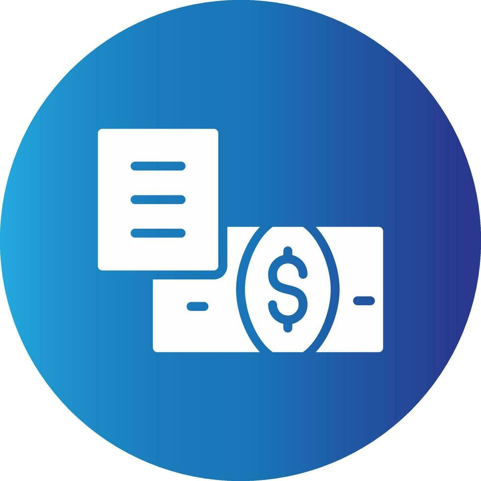 Bank Bill Creative Icon Design vector