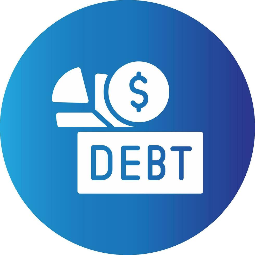 Debt Creative Icon Design vector