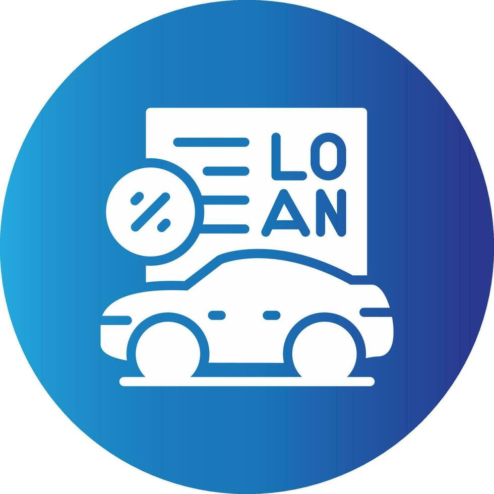 Car Loan Creative Icon Design vector