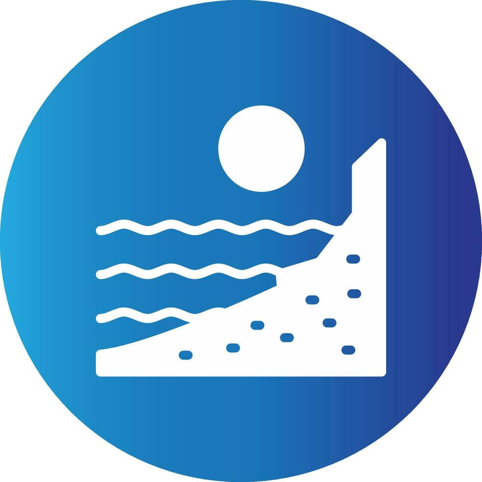 Shore Landscape Creative Icon Design vector