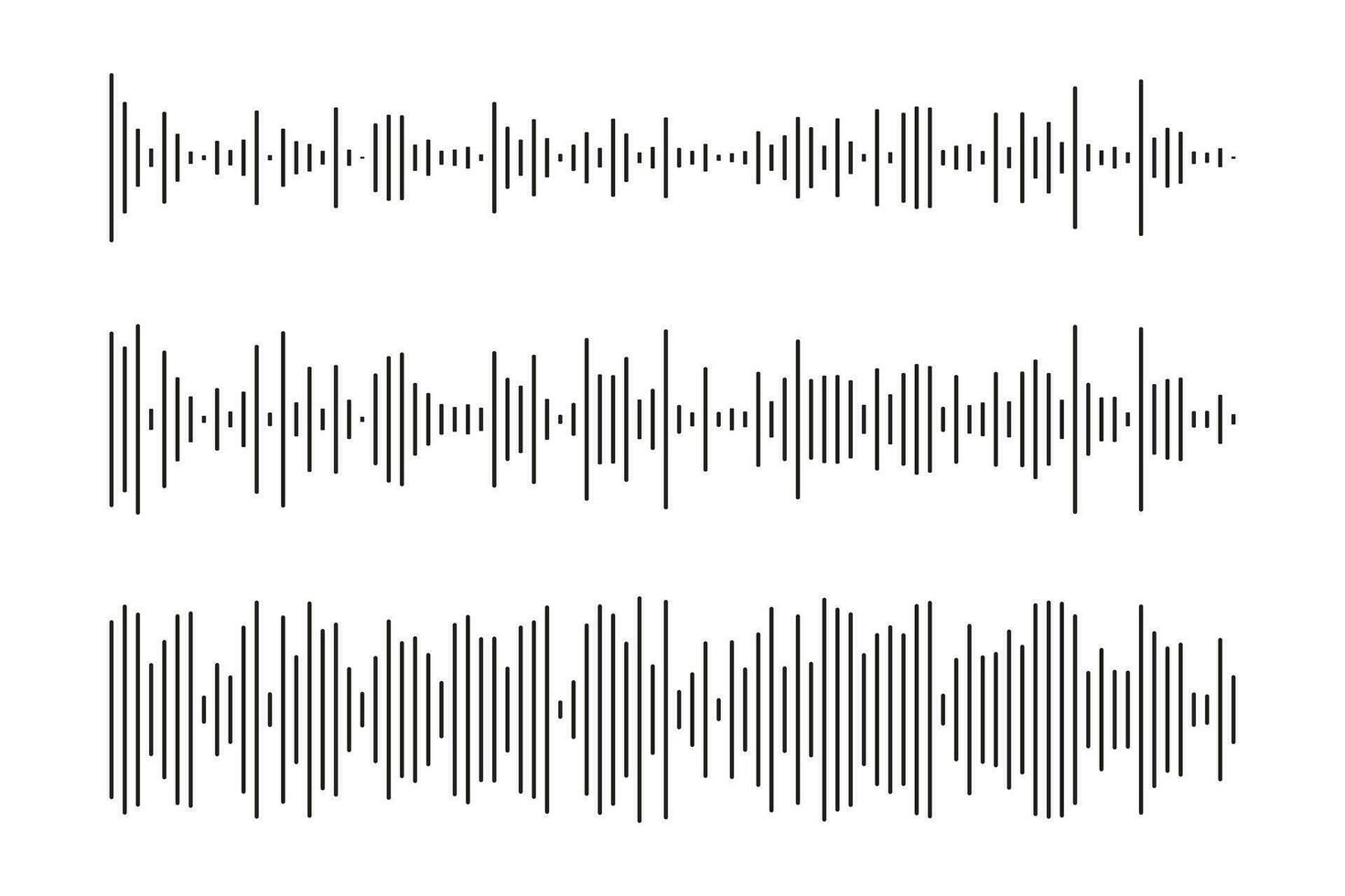 igualada simbolos conjunto de voz mensaje modelo. audio charla habla sonido ola icono. elementos para móvil Mensajero, podcast en línea radio interfaz, música jugador o aplicación forma de onda patrones. vector. vector