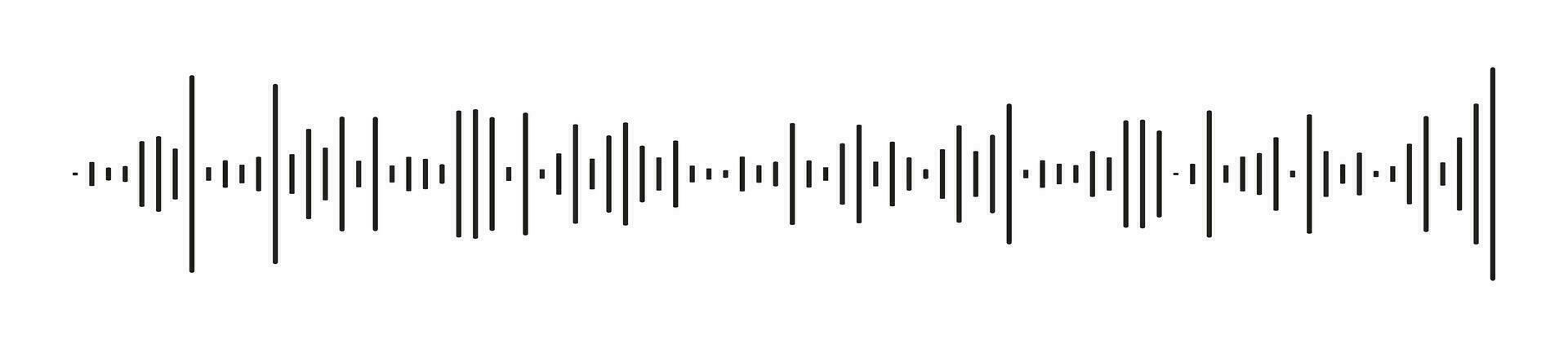 Voice message icon. Audio chat speech sound wave template. Waveform pattern. Equalizer symbol. Element for mobile messenger, podcast online radio interface, music player or app. Vector illustration.