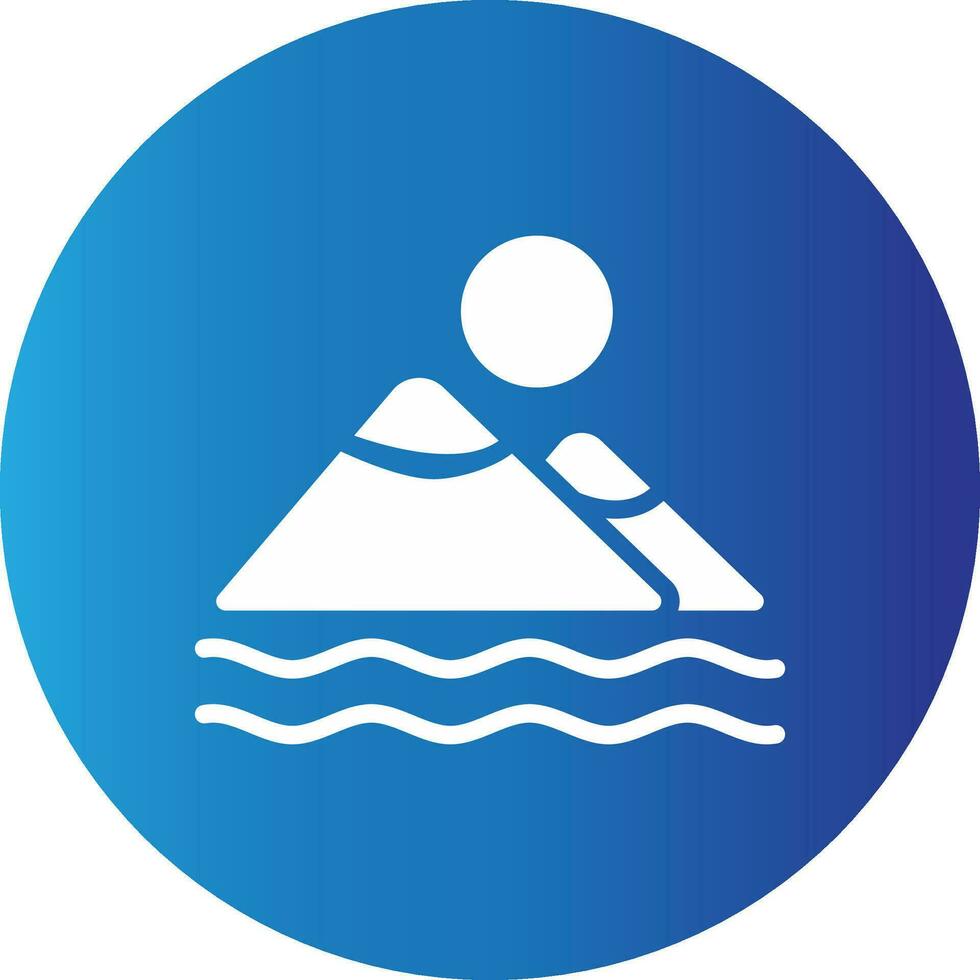 Lake Landscape Creative Icon Design vector