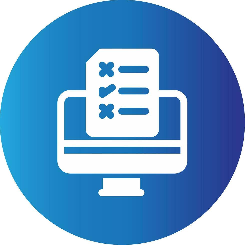 Online Exam Creative Icon Design vector