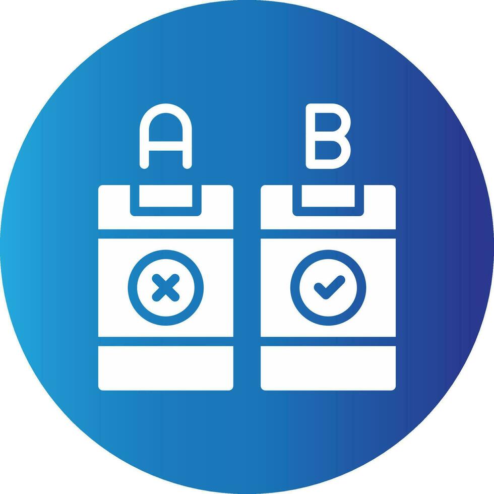 AB Testing Creative Icon Design vector