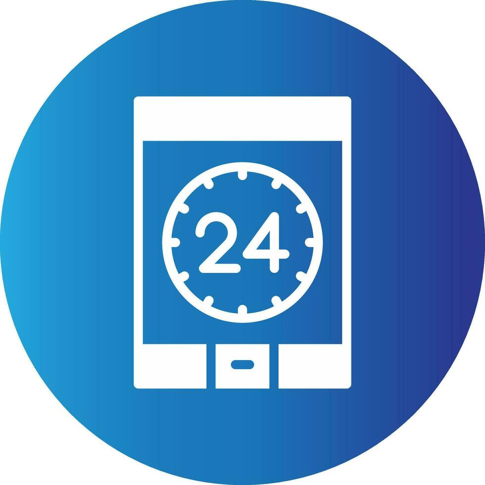 24 Hour Service Creative Icon Design vector