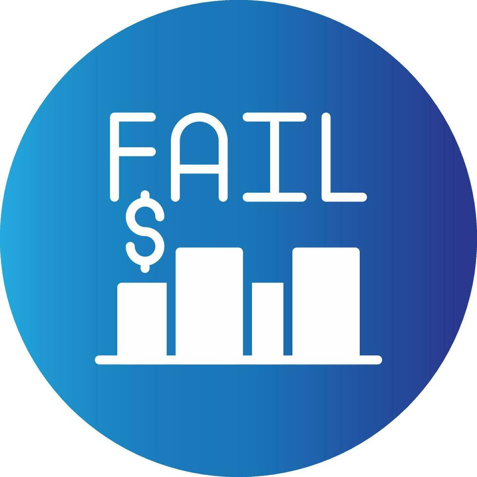 Business Fail Creative Icon Design vector