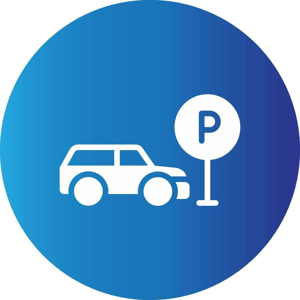 Taxi Parking Creative Icon Design vector