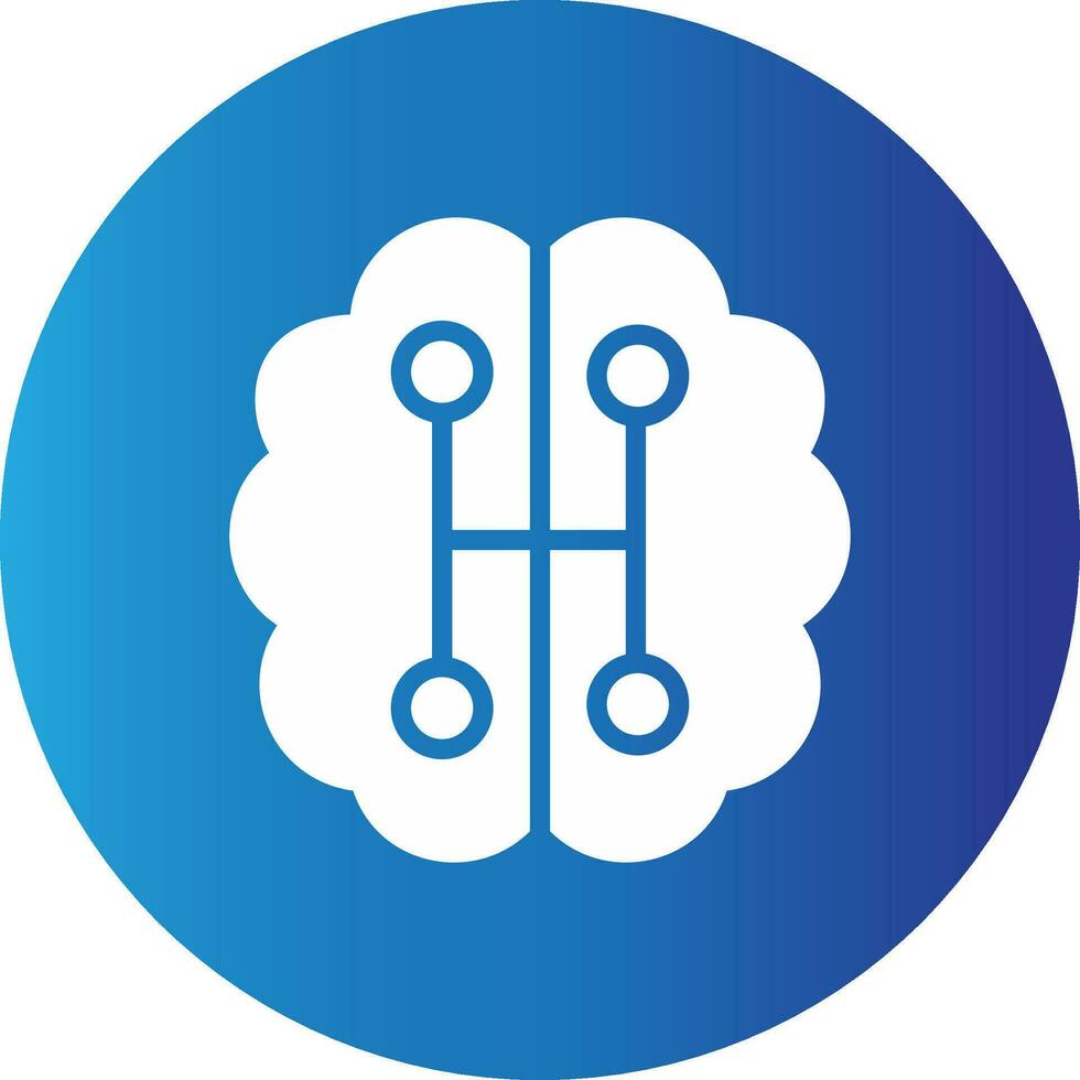 Humanoid Robot Creative Icon Design vector