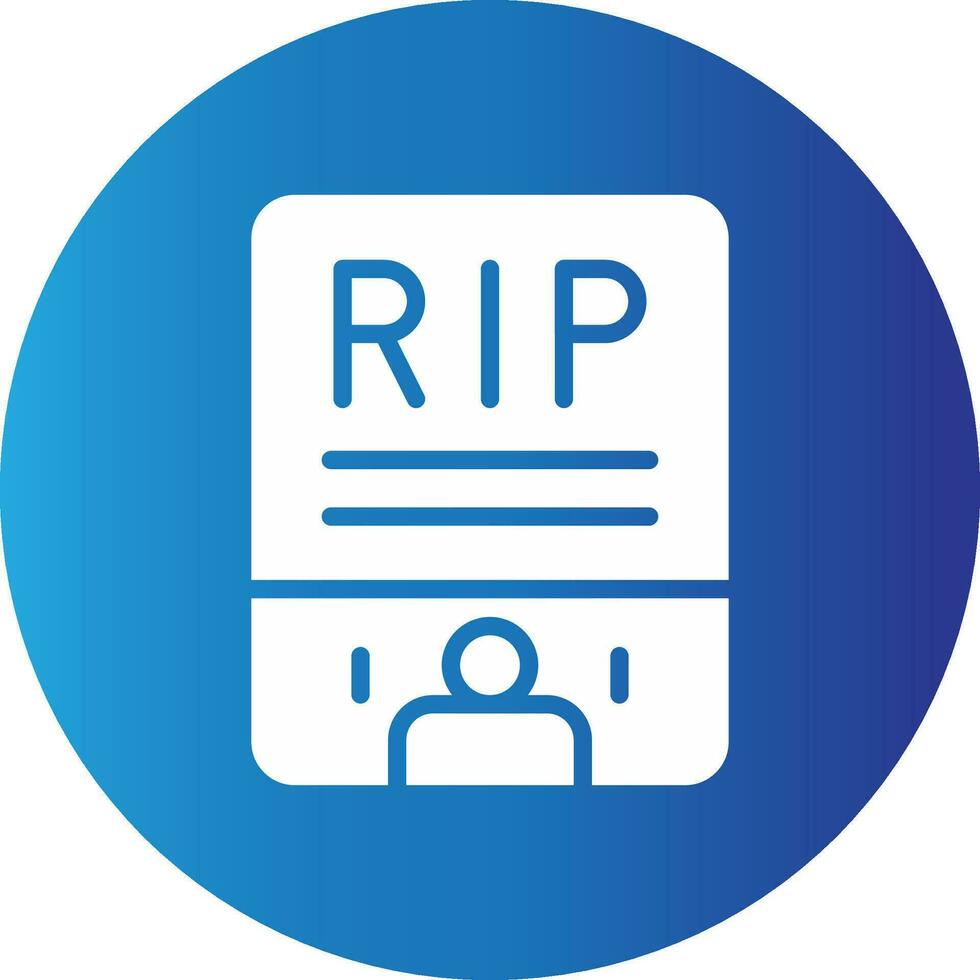 Obituary Creative Icon Design vector