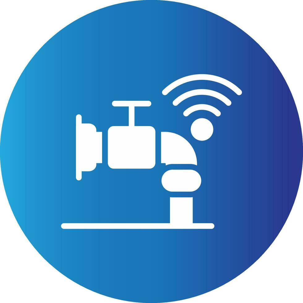 Smart Water Sensor Creative Icon Design vector