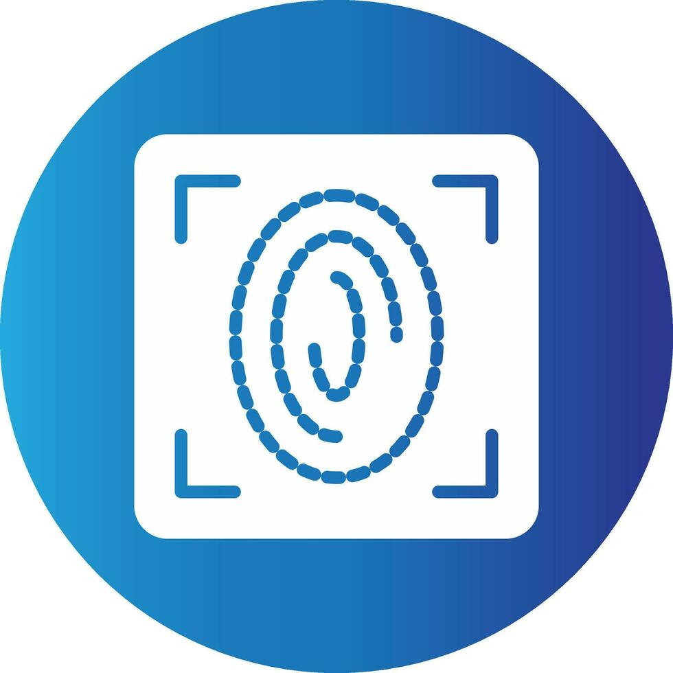 Fingerprint Scan Creative Icon Design vector
