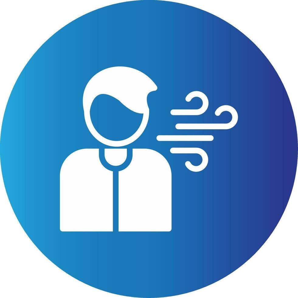 Shortness of Breath Creative Icon Design vector