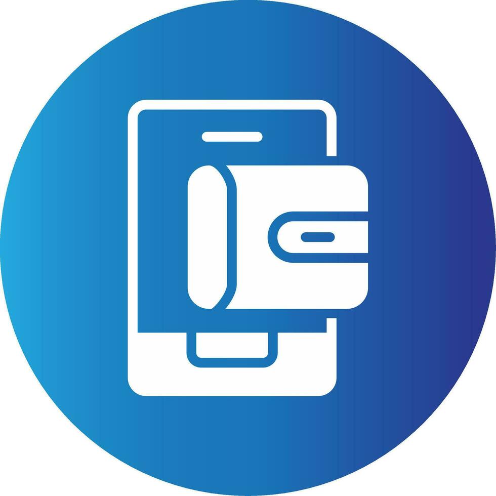 Mobile Wallet Creative Icon Design vector