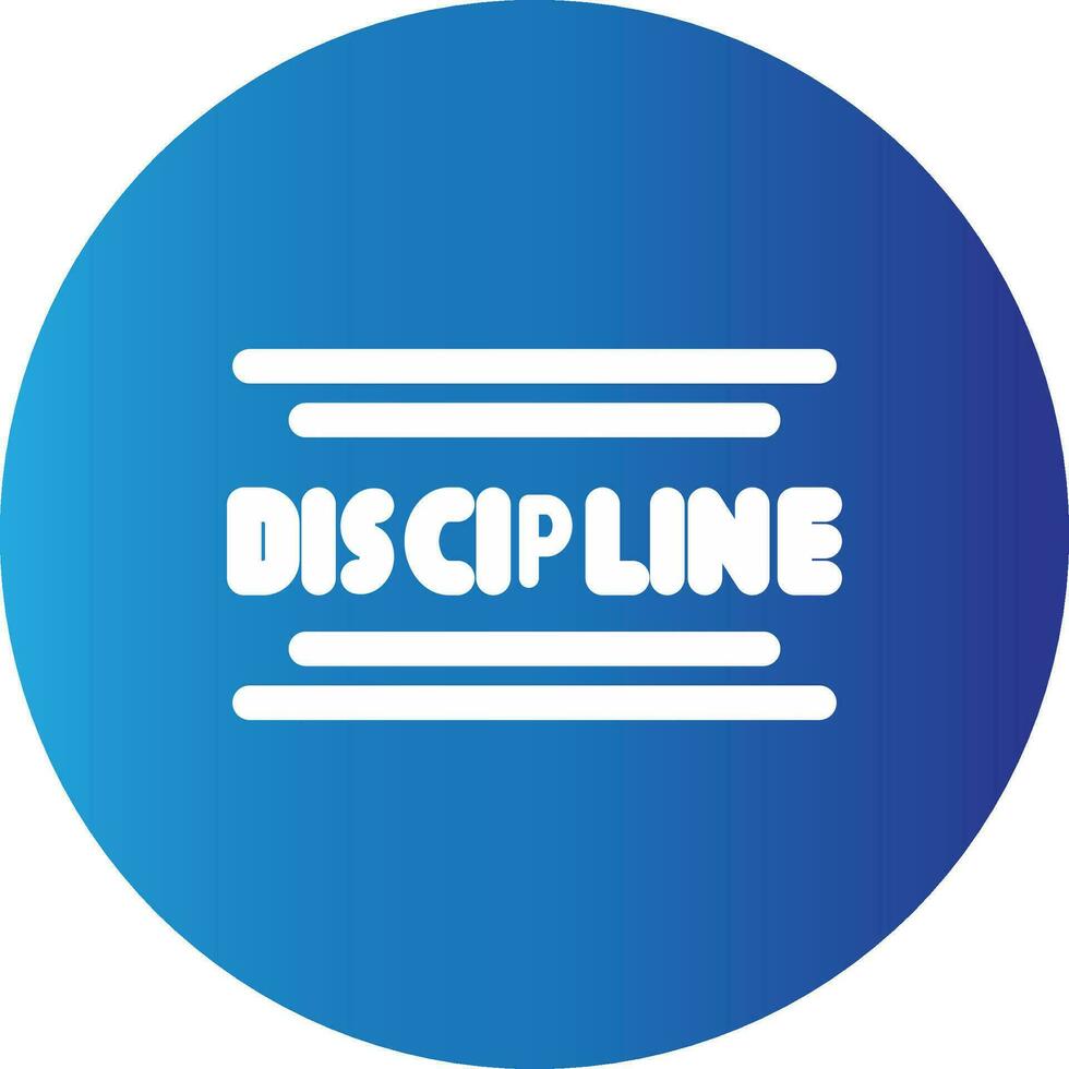 Discipline Creative Icon Design vector