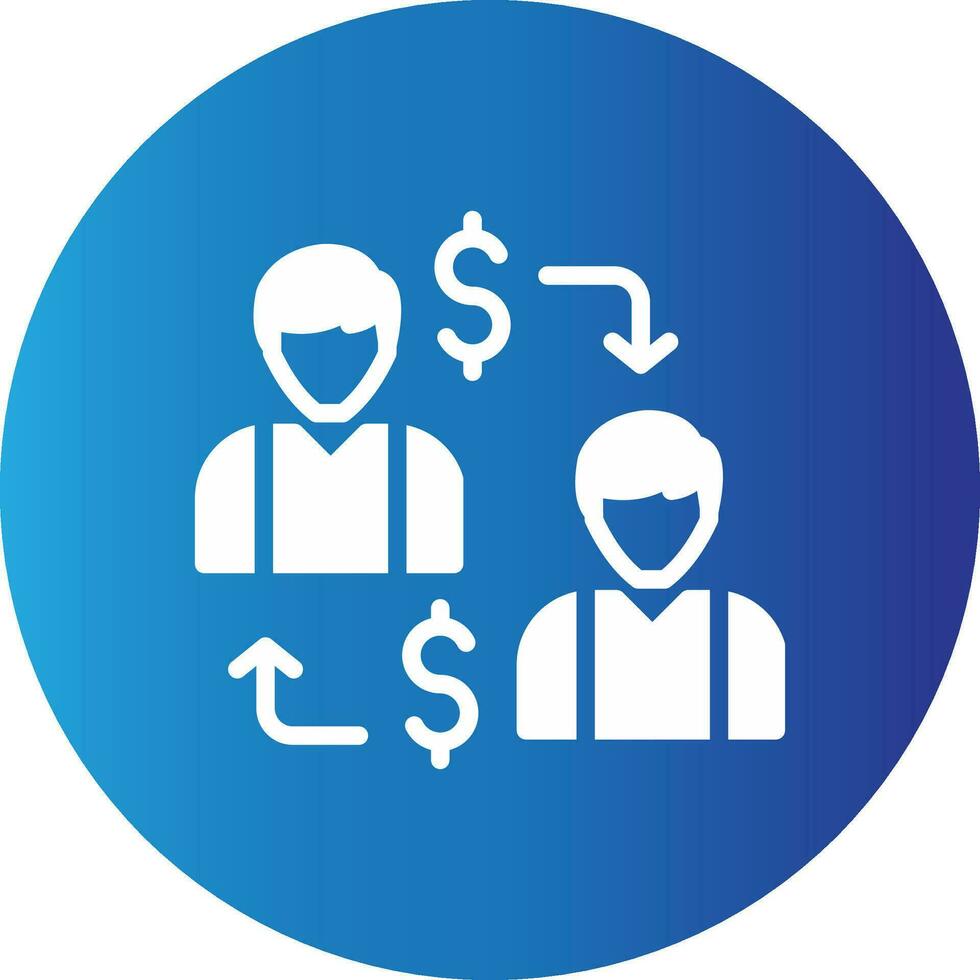 P2P Lending Creative Icon Design vector
