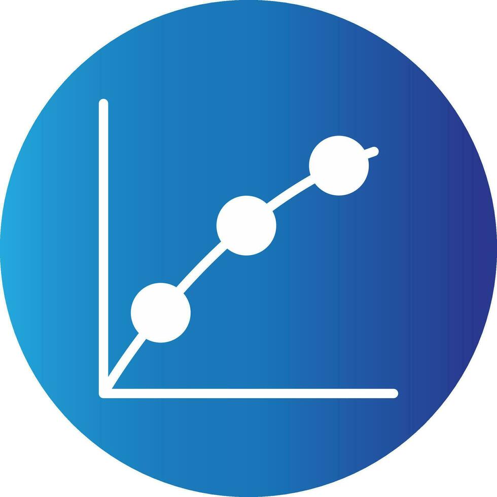 Marked Scatter With Straight Lines Creative Icon Design vector