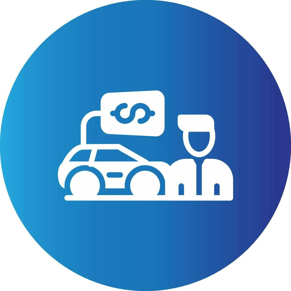 Car Salesman Creative Icon Design vector